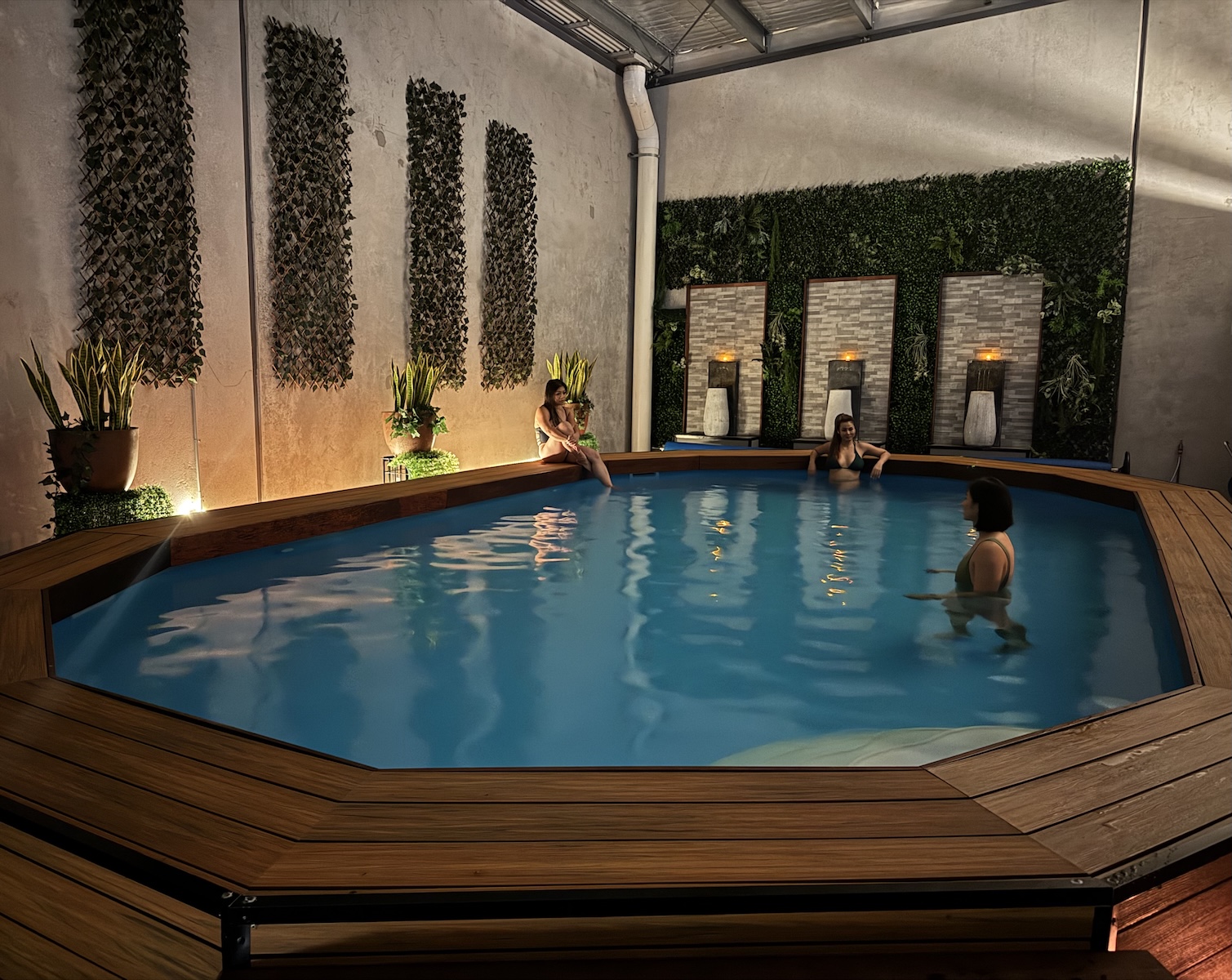 Peaceful mineral pool at Oasis Wellness Spa